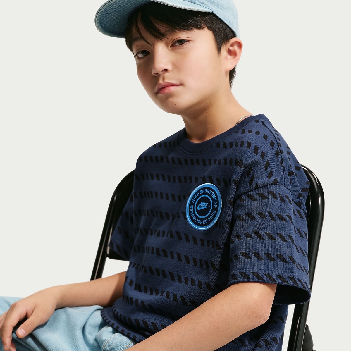 ナイキ YTH NSW M90 HAZ ストライプ S/S Tシャツ