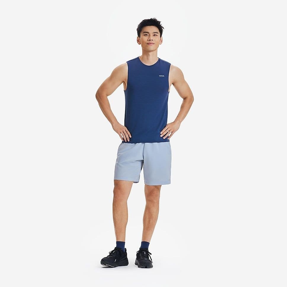 KIPRUN メンズ タンクトップ RUN 500 COMFORT BLU