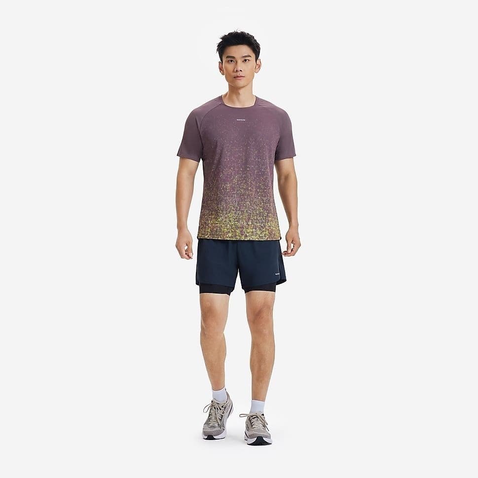 KIPRUNメンズTシャツRUN500 RESIST BRN