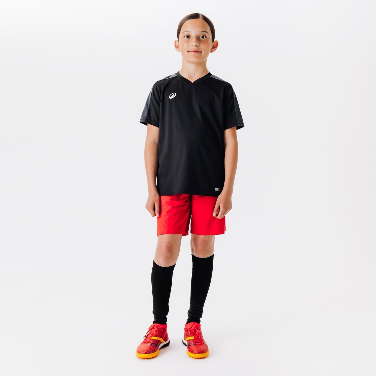 キッズ サッカー用半袖Tシャツ ESSENTIAL BLK