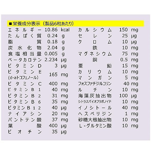 マルチビタミン&ミネラル 180粒