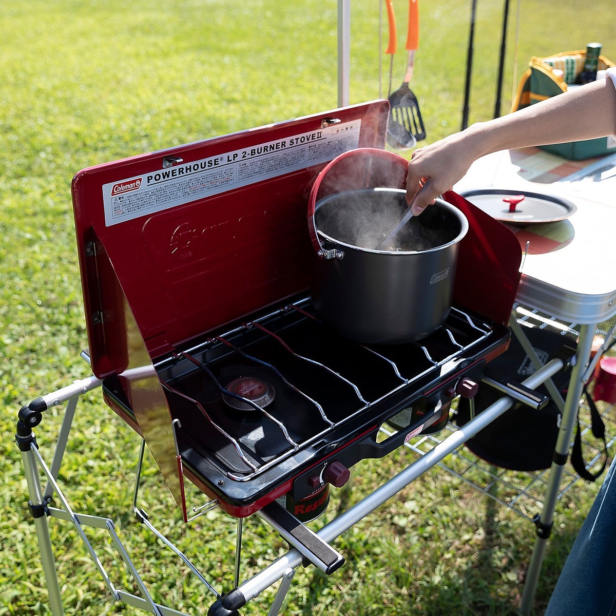 パワーハウスLPツーバーナーストーブII(レッド)