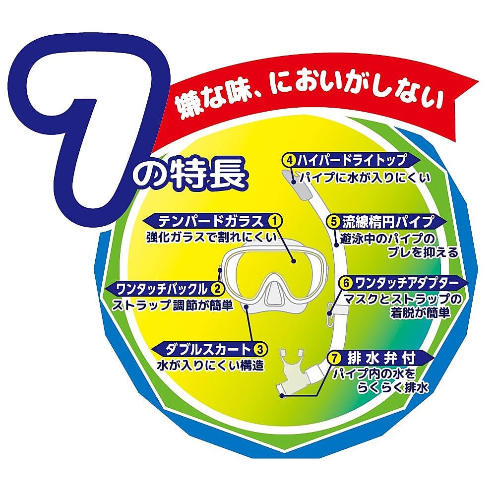 マスクスノーケルセット　セミシリコーン