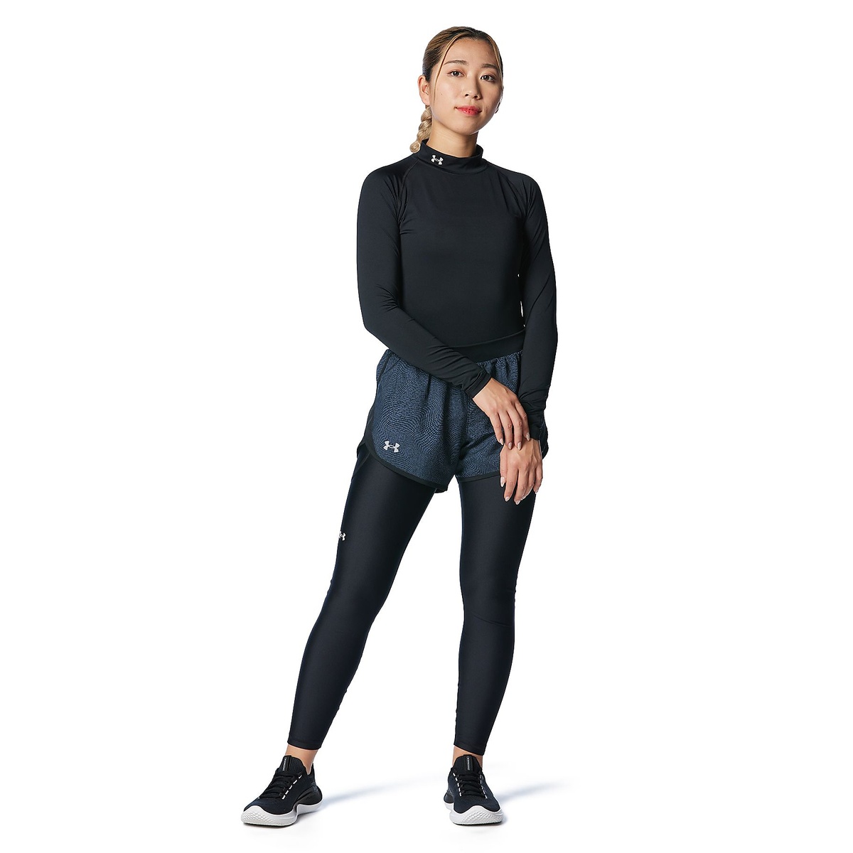 UA HEATGEAR COMPRESSION LONG SLEEVE MOCK NECK SHIRT