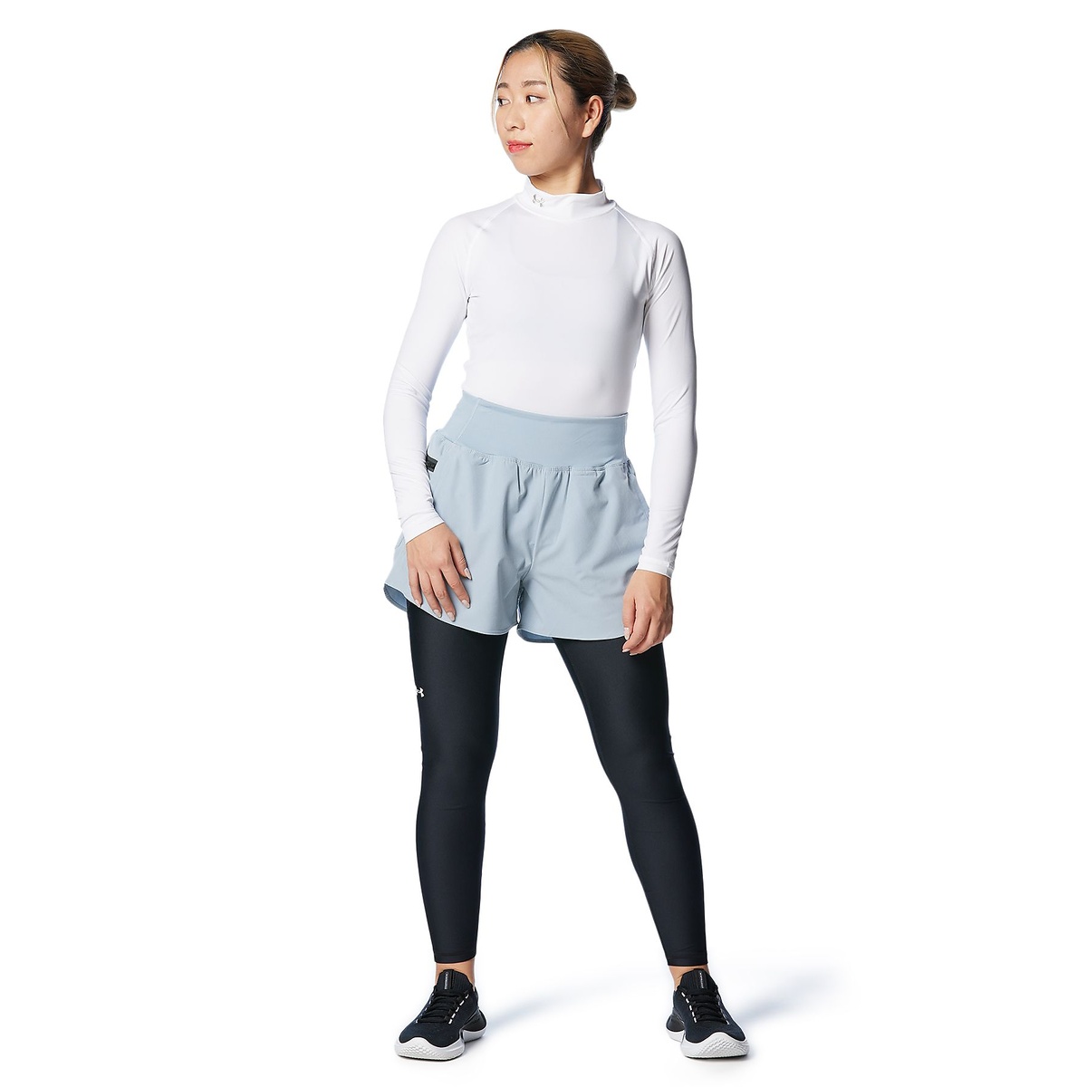 UA HEATGEAR COMPRESSION LONG SLEEVE MOCK NECK SHIRT