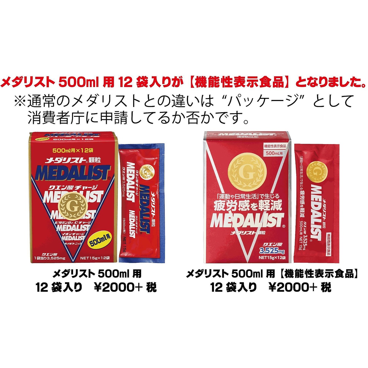 メダリスト 500ML用 12袋【機能性表示食品】