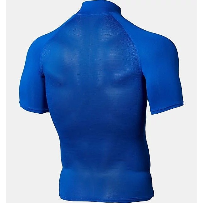 UA HEATGEAR ARMOUR COMPRESSION SHORT SLEEVE MOCK NECK SHIRT