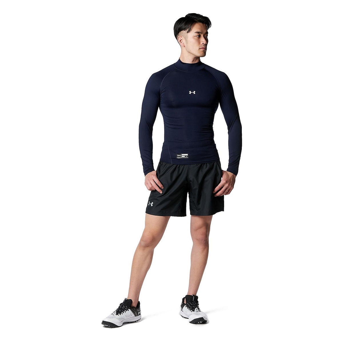 UA HEATGEAR ARMOUR COMPRESSION LONG SLEEVE MOCK NECK SHIRT