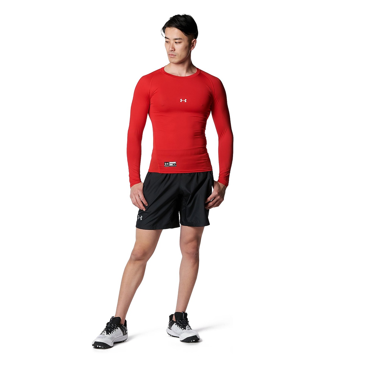 UA HEATGEAR ARMOUR COMPRESSION LONG SLEEVE CREW NECK SHIRT