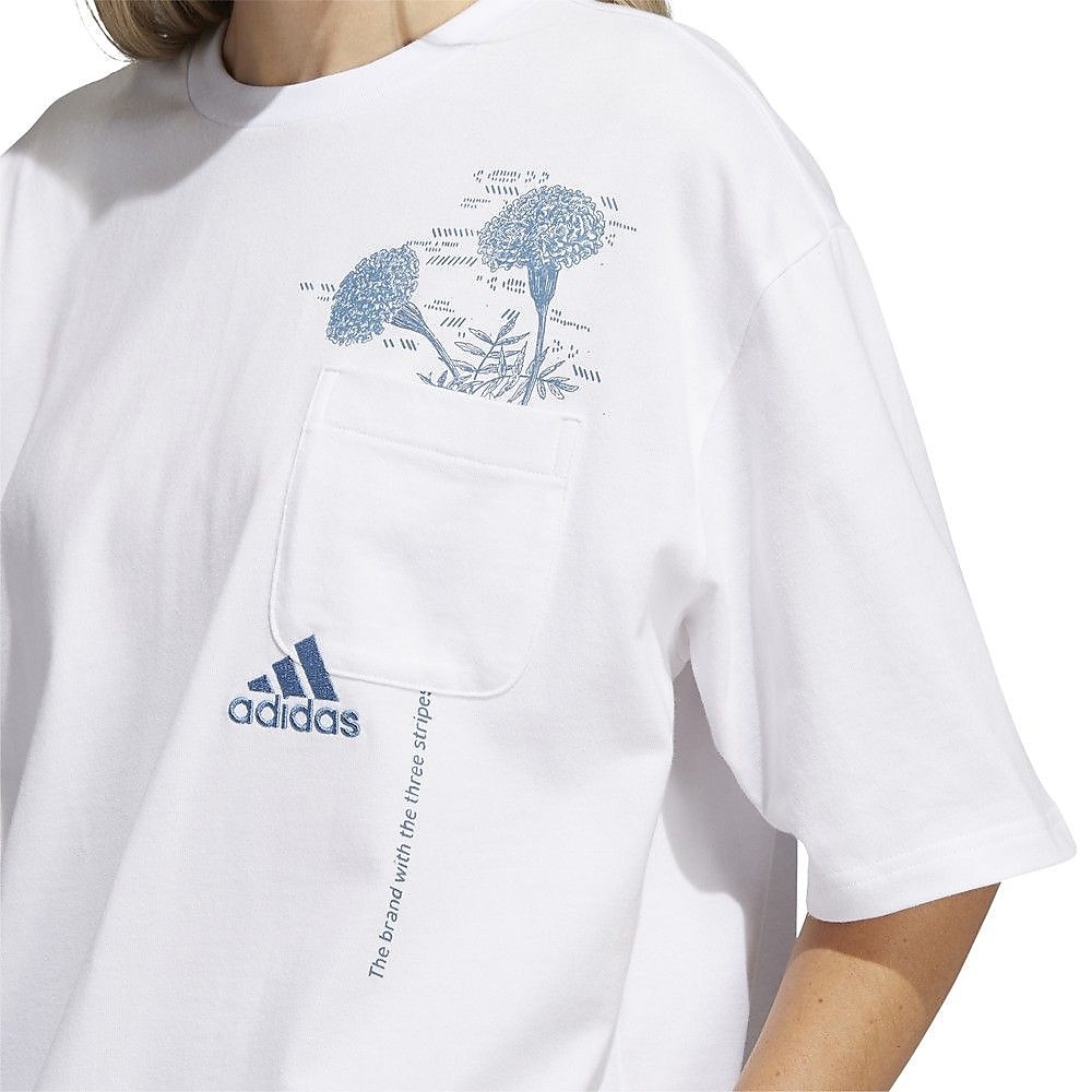 フローラル柄 ポケット 半袖Tシャツ / W FLORAL POCKET TEE
