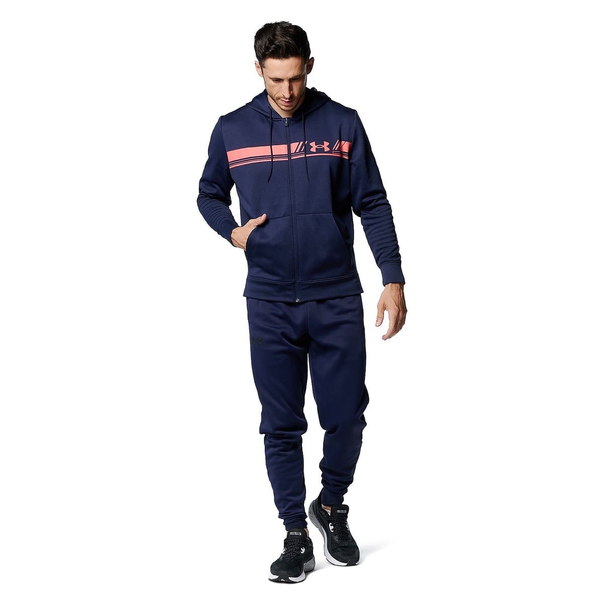 UA ARMOUR FLEECE BAR LOGO FULL ZIP