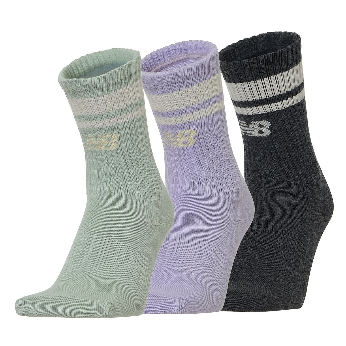 ライン ミッドカフ 3Pソックス