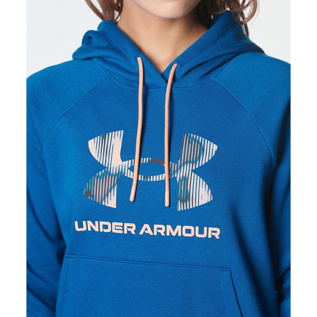 UA RIVAL FLEECE PRINTED PULL OVER HOODIE