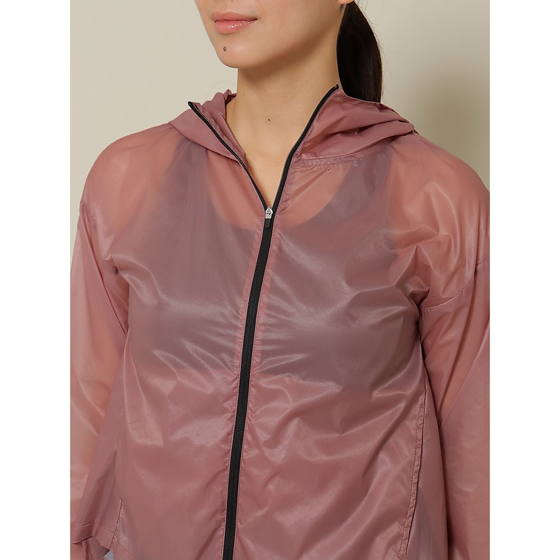 ナイロンリップ フルジップフーディフレア LADIES