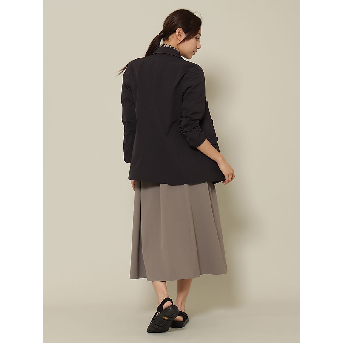 リサイクルナイロン ダブルブレストジャケット LADIES