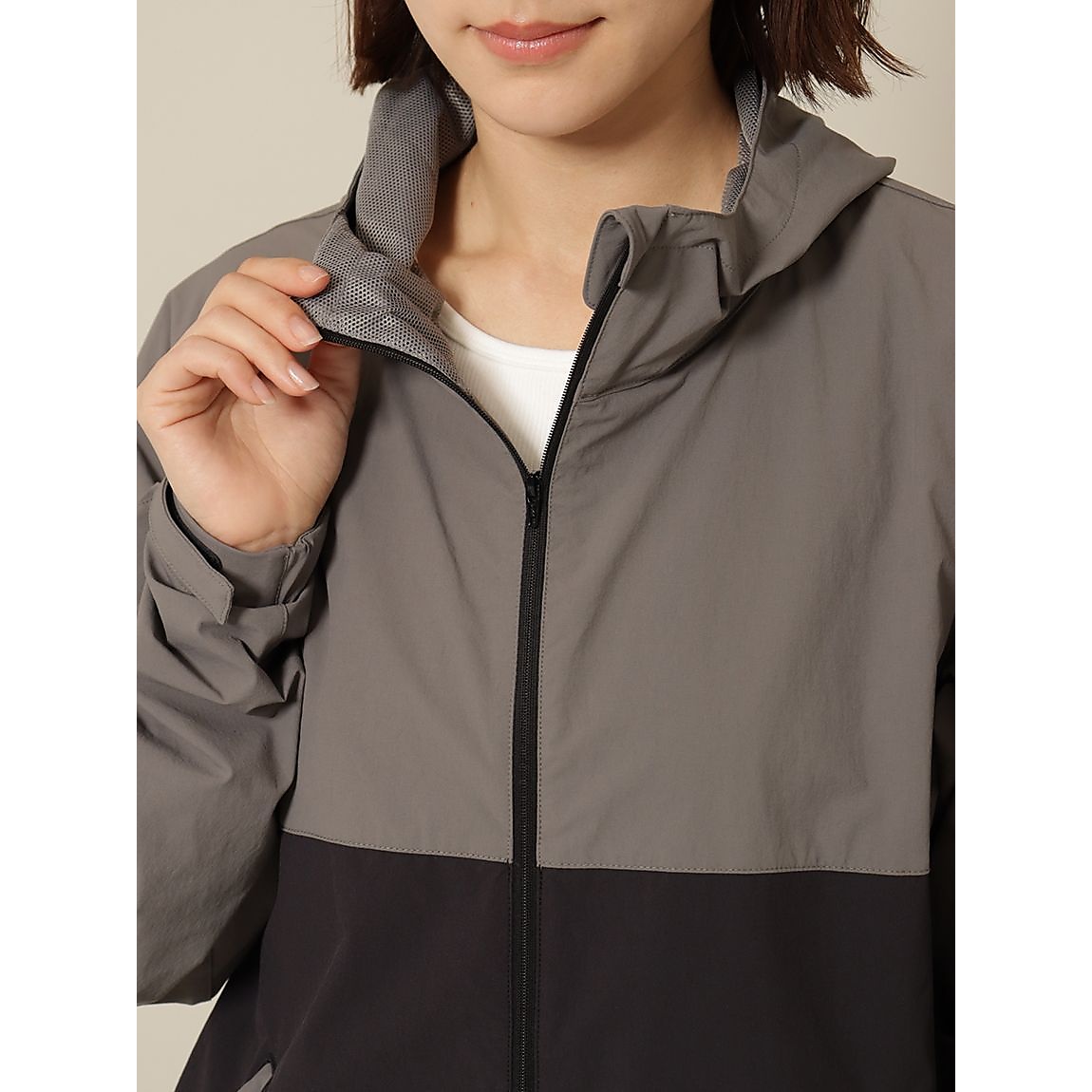 リサイクル裏ドビーナイロン フルジップフーディ UNISEX