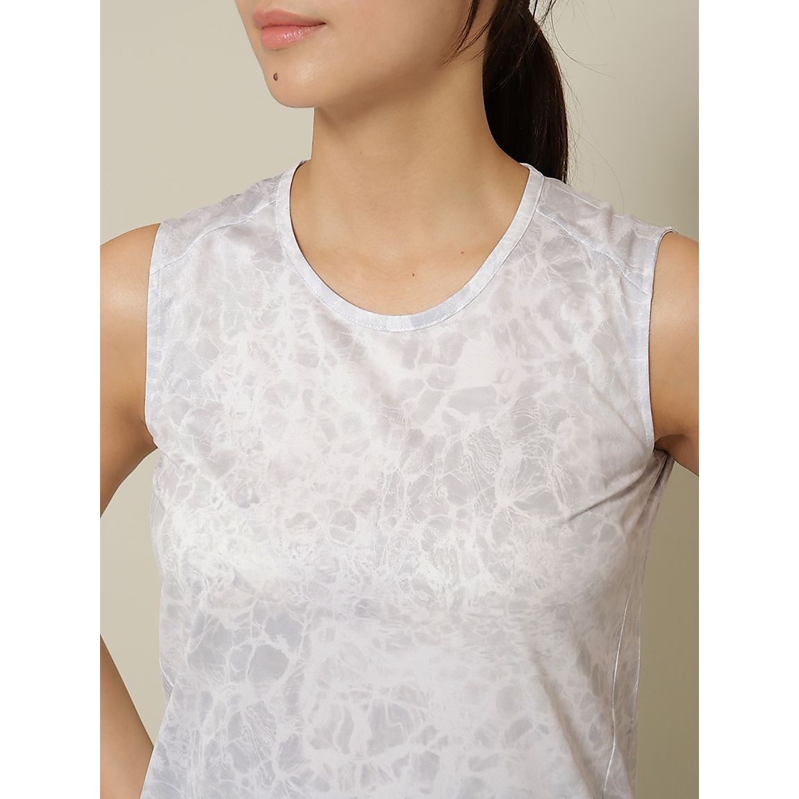 RUNスムースドビー ノースリーブTシャツ LADIES