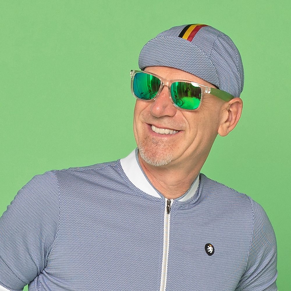 サイクルキャップ　バーズアイ　ライトブルー