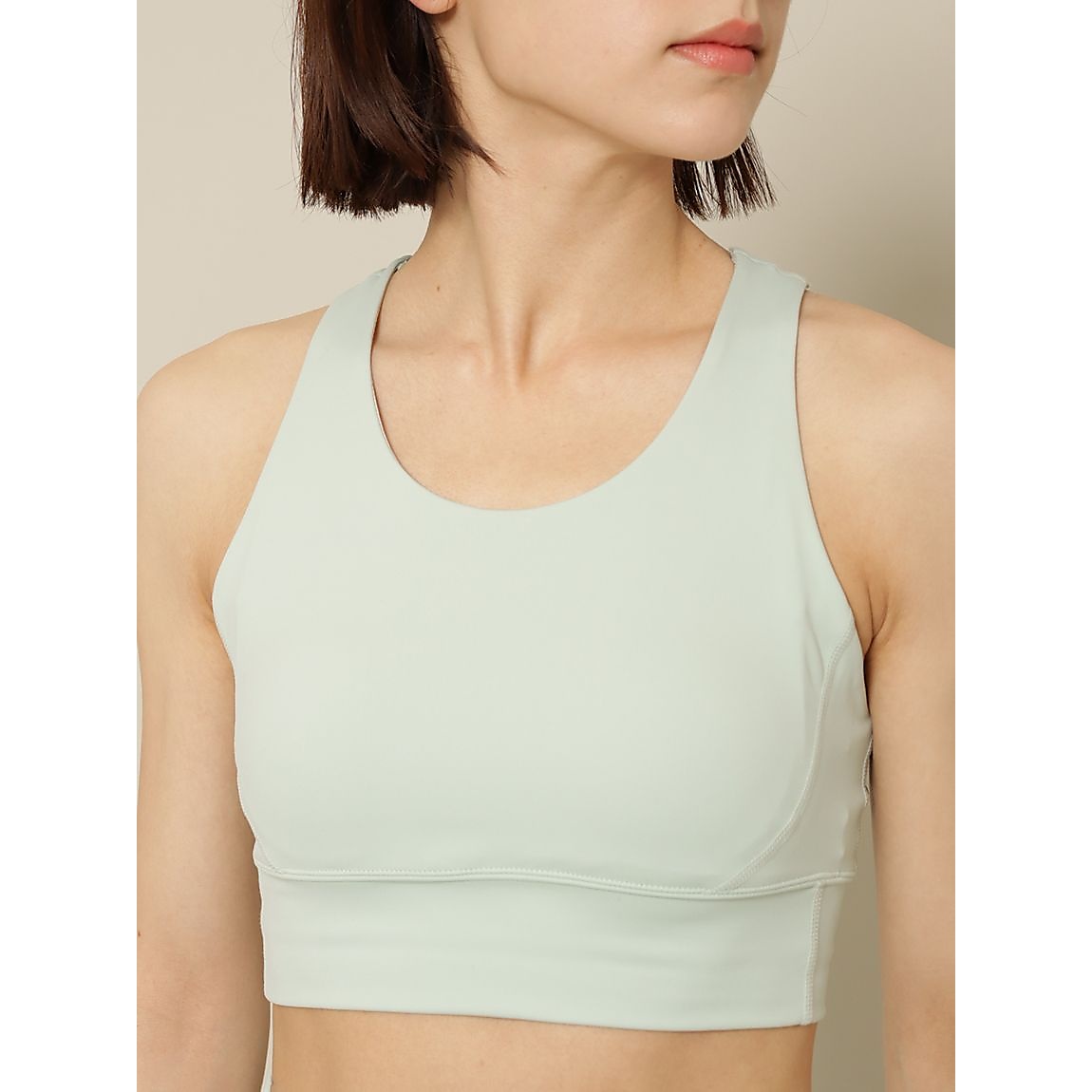 ナイロンスパン:ライトサポート ダブルクロスベーシックブラトップ LADIES