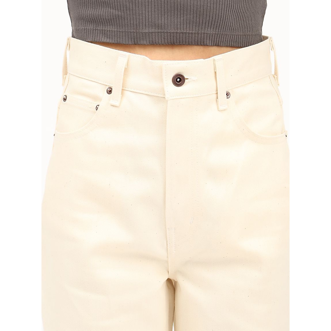 ハイウェストストレートデニム