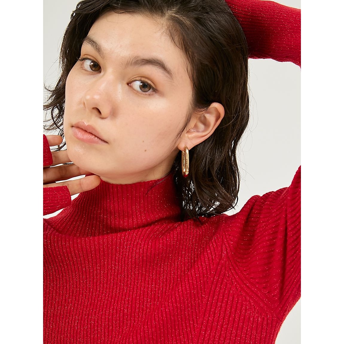 ハイウェストストレートデニム