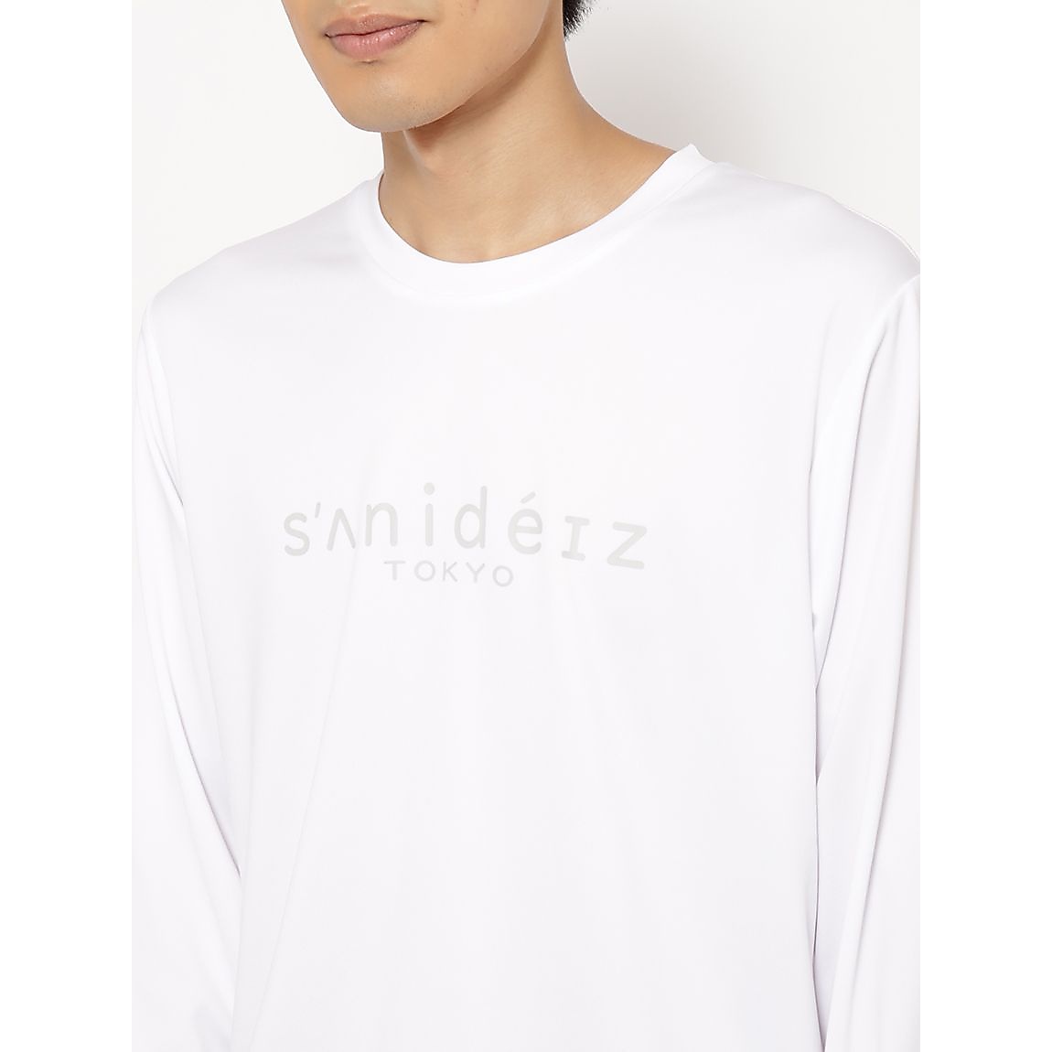 for RUN テックカノコ クルーネックロゴプリント長袖 MENS