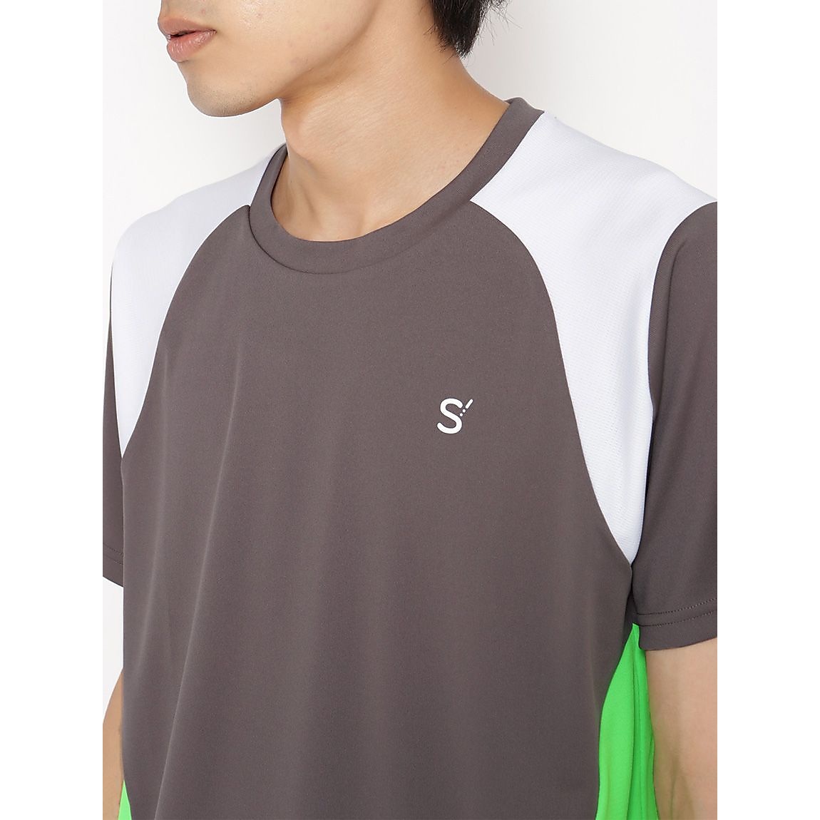 for RUN ドライスムースpr カラーブロックTシャツ MENS