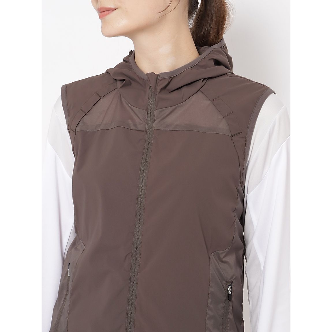 for RUN 撥水ストレッチ フーディベスト LADIES