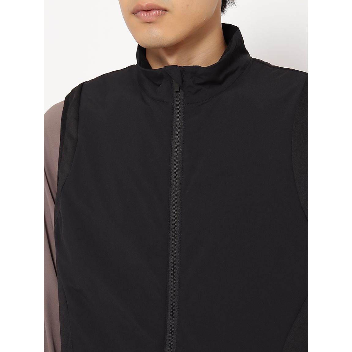 HYBRID 中綿/ジャージ スタンドカラーベスト MENS