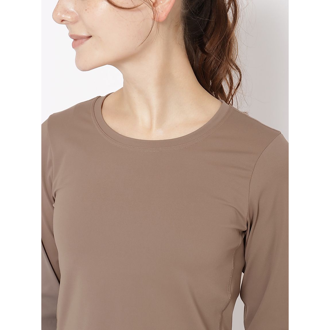 FOR FITNESS NYジャージ メッシュ長袖Tシャツ LADIES