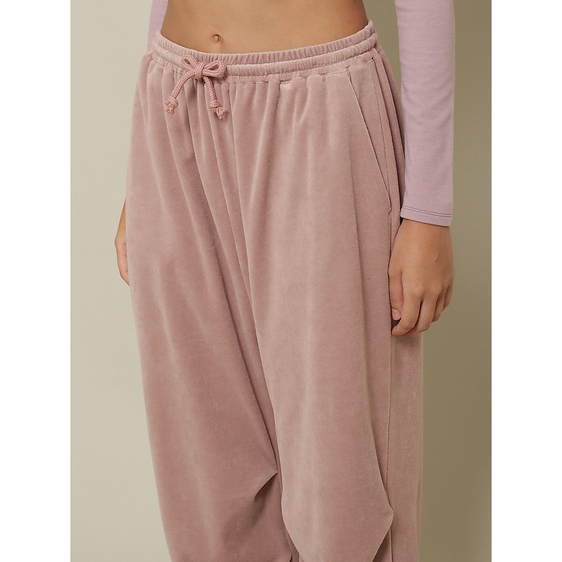 コンパクトベロアワイドパンツ