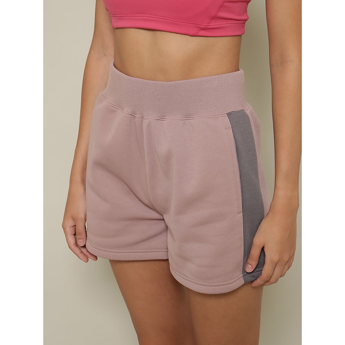 ミリオンドライ裏パイル起毛スエット パイピングショートパンツLADIES