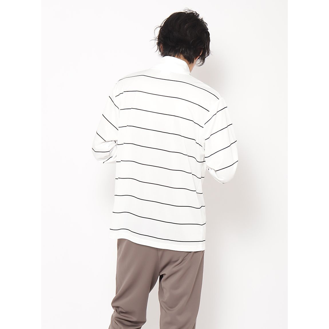ハニカムドライスムース ハーフジップ長袖TシャツMENS