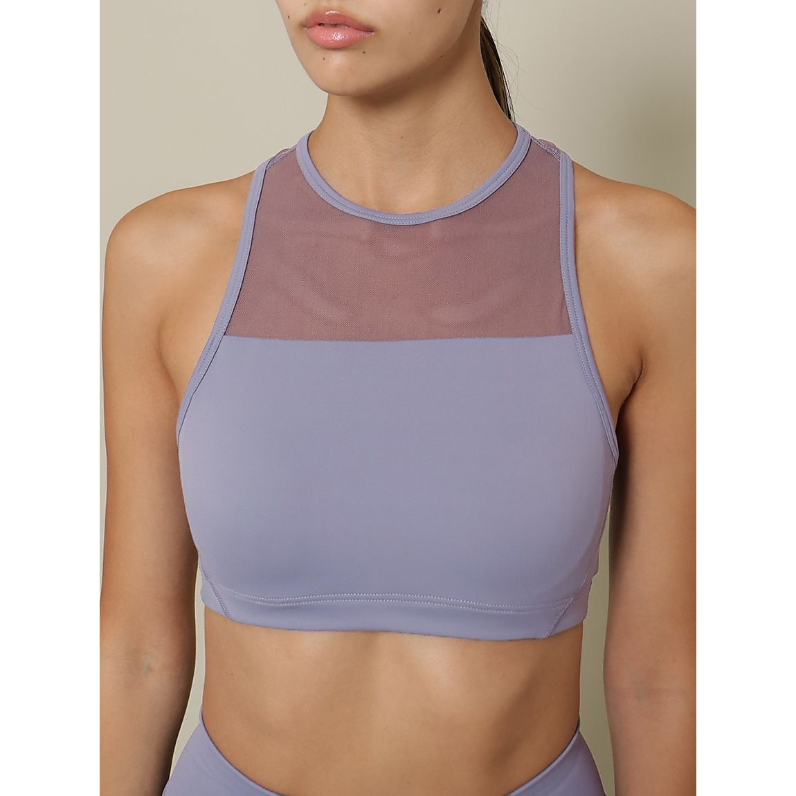 ナイロンスパンライトサポート ブラトップクロップトメッシュ