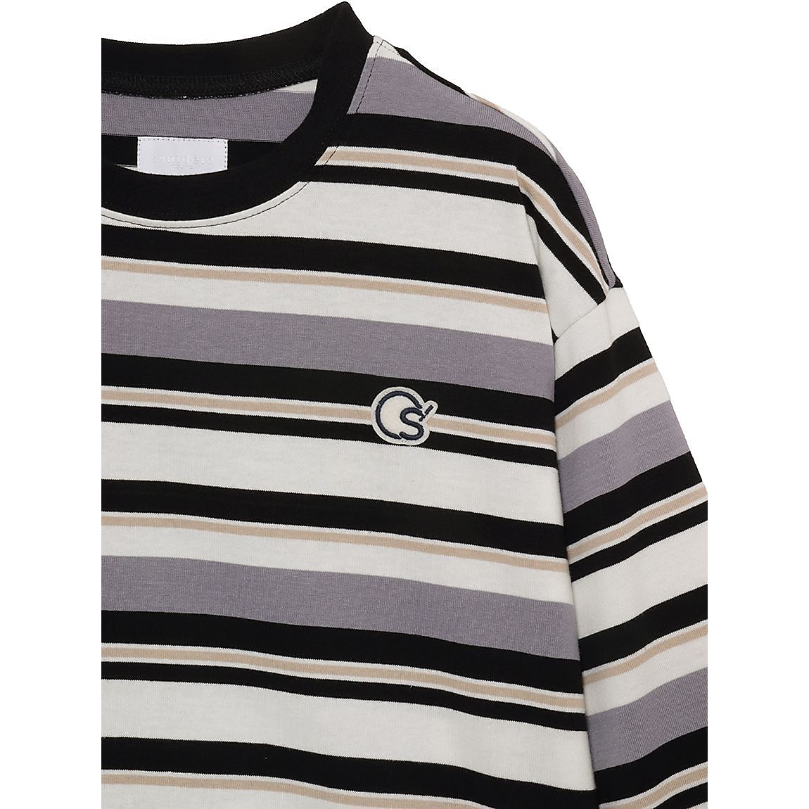 コットン天竺 マルチボーダー長袖TEE JUNIOR