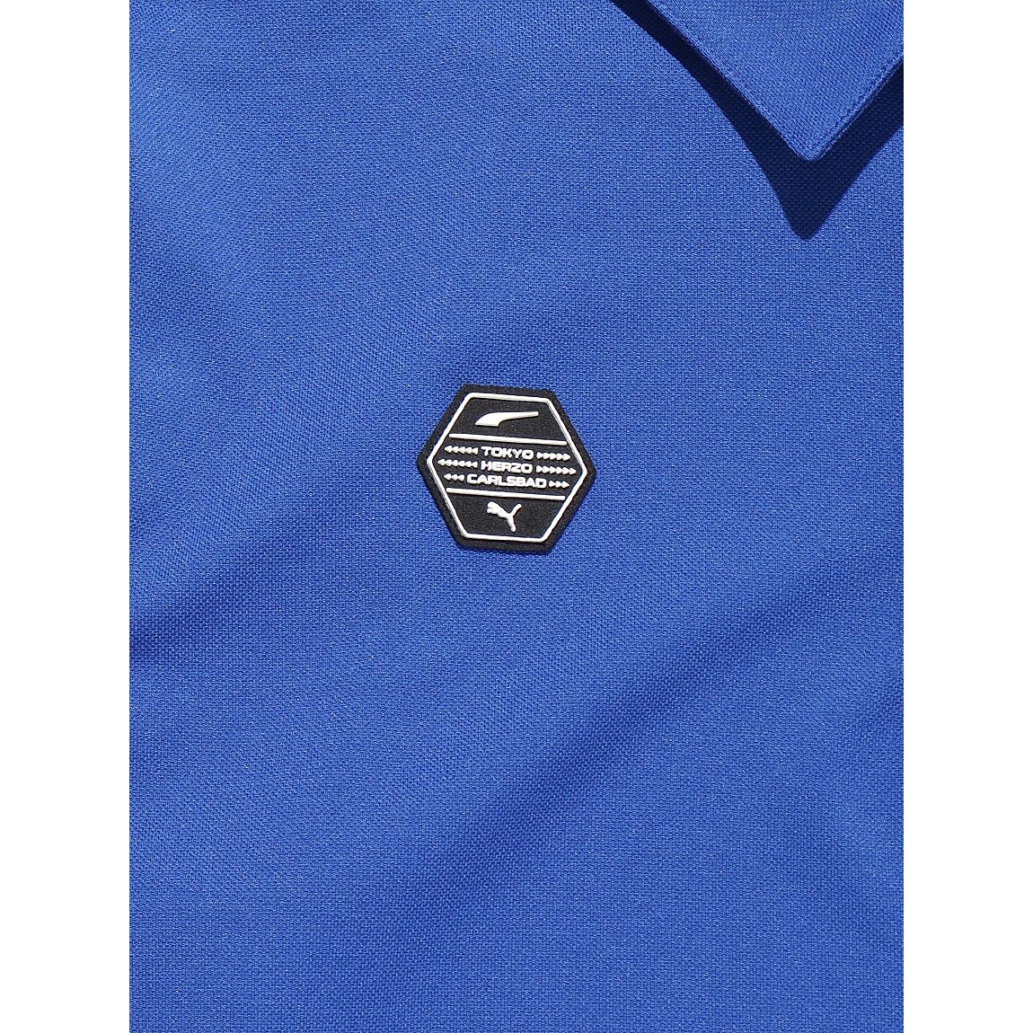 ゴルフ　ストレッチカノコベーシックワッペンツキLSポロシャッツ