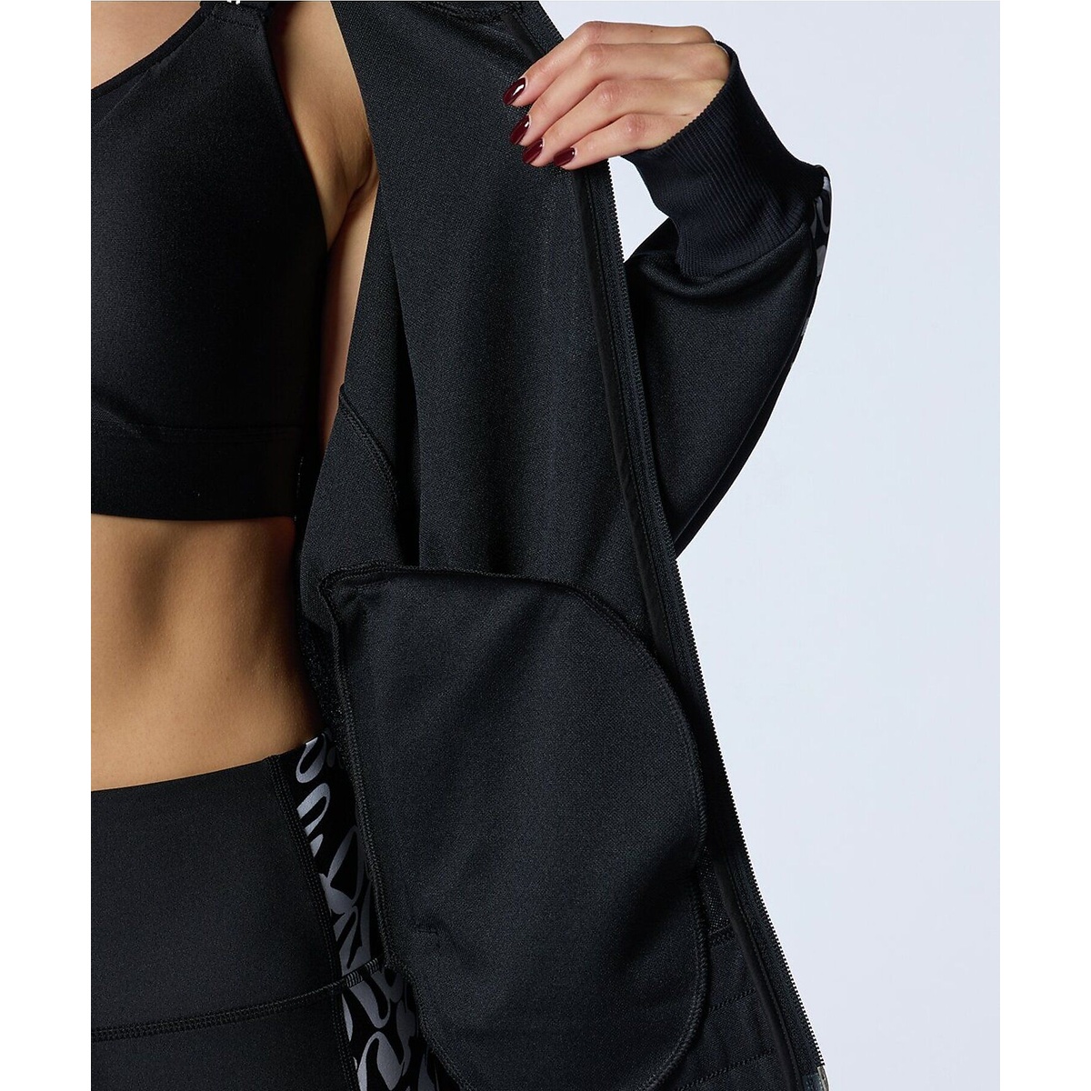 UA TRACK JERSEY WOVEN FULL ZIP HOODIE