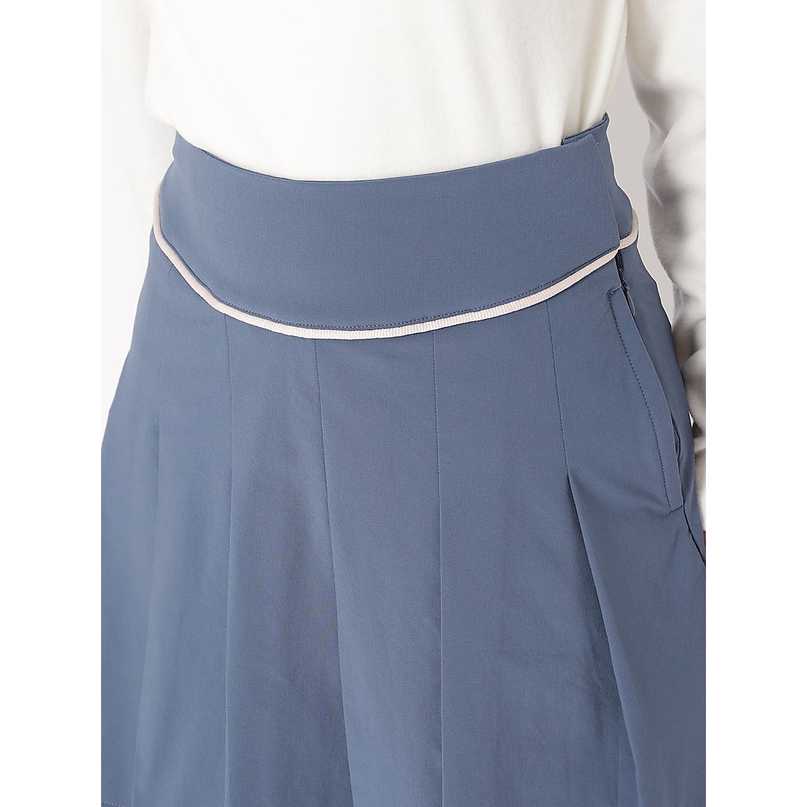 4wayストレッチ プリーツロングスカート