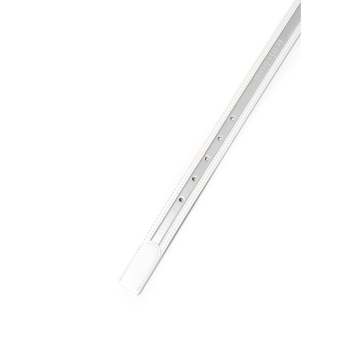 W　定番　合皮×エナメル　エンボスロゴ　ベルト　SP