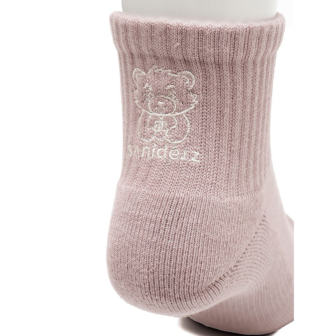 2足組パイル編 刺繍ソックス:ショート