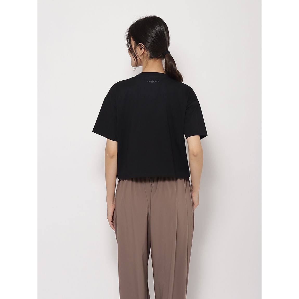 コットンポリエステル オーバークロップトTシャツLADIES