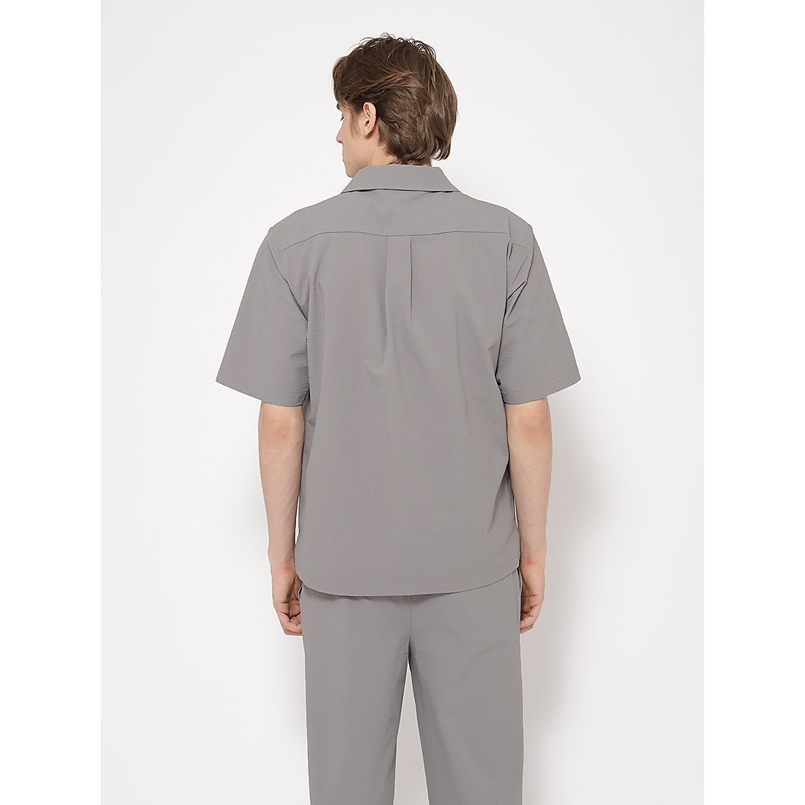 シアサッカー オープンカラーシャツ MENS