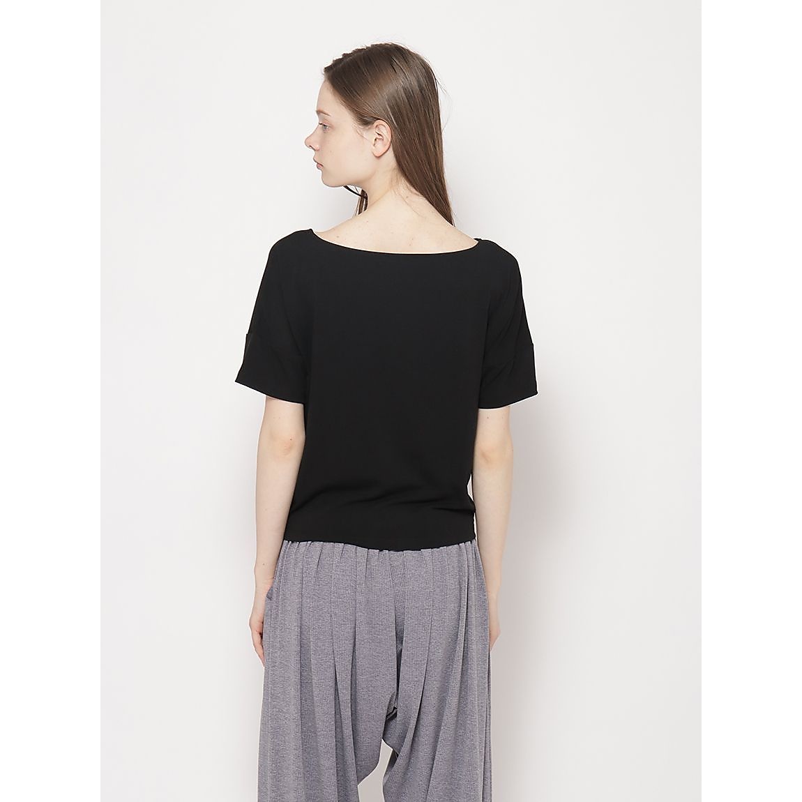 ポリエステルレーヨン天竺 ノットリボンTシャツ LADIES