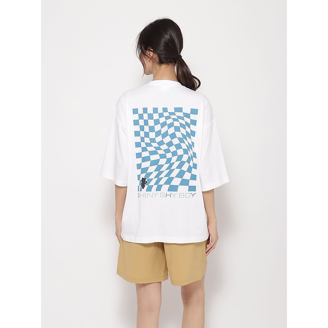 「Berry Bear」シリーズ チェッカープリントTシャツUNISEX