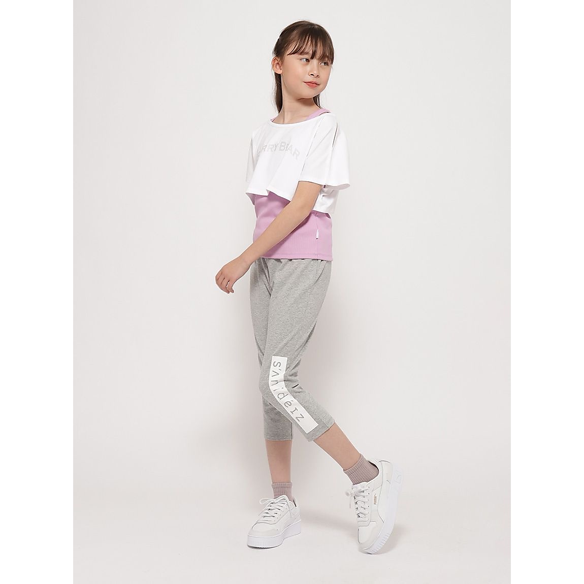 コットンPU天竺 クロップトロゴレギンス GIRLS