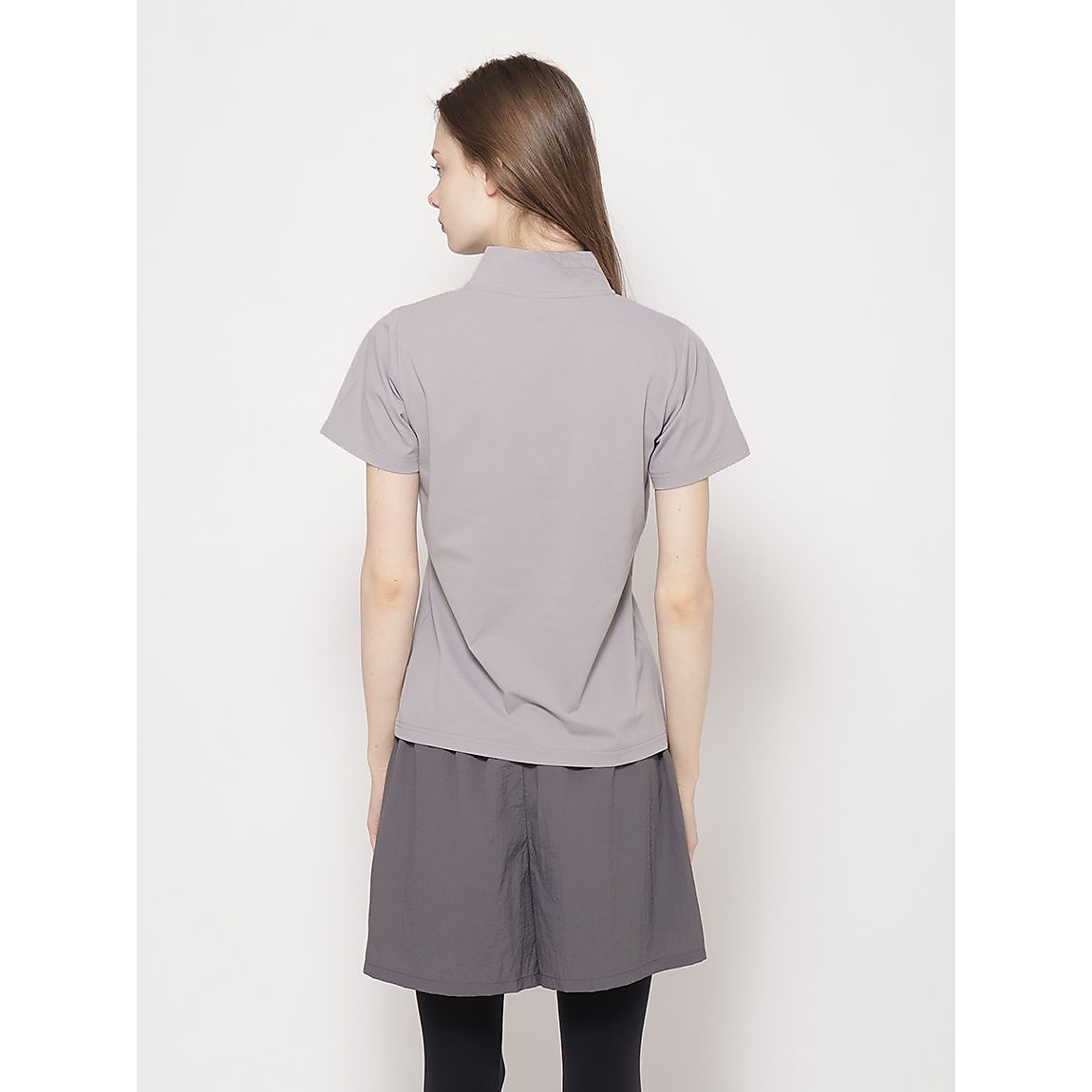 コットンタッチ天竺 ハーフジップTシャツ LADIES