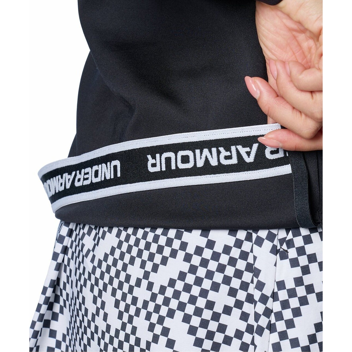 UA W Armour Knit LS Mock