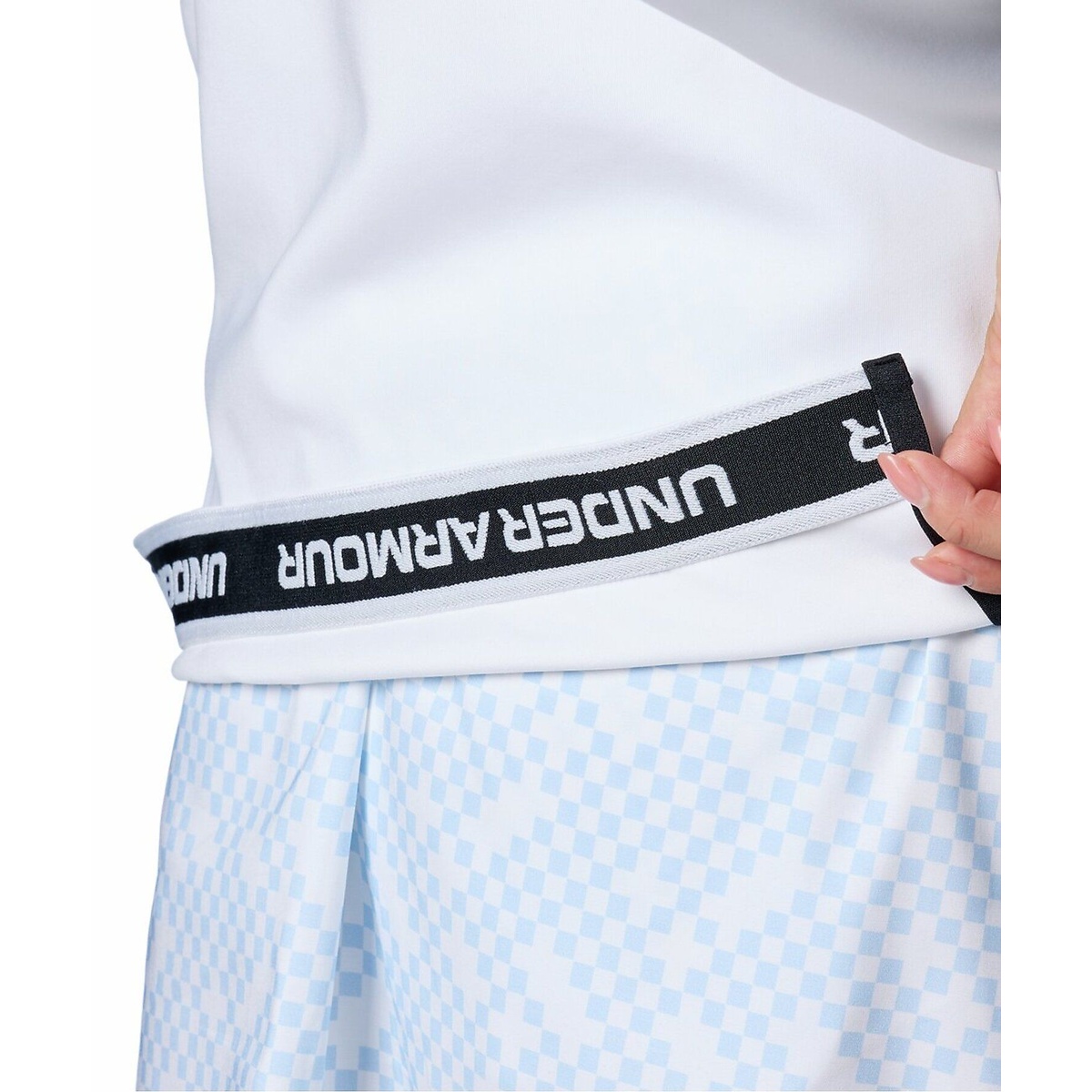 UA W Armour Knit LS Mock