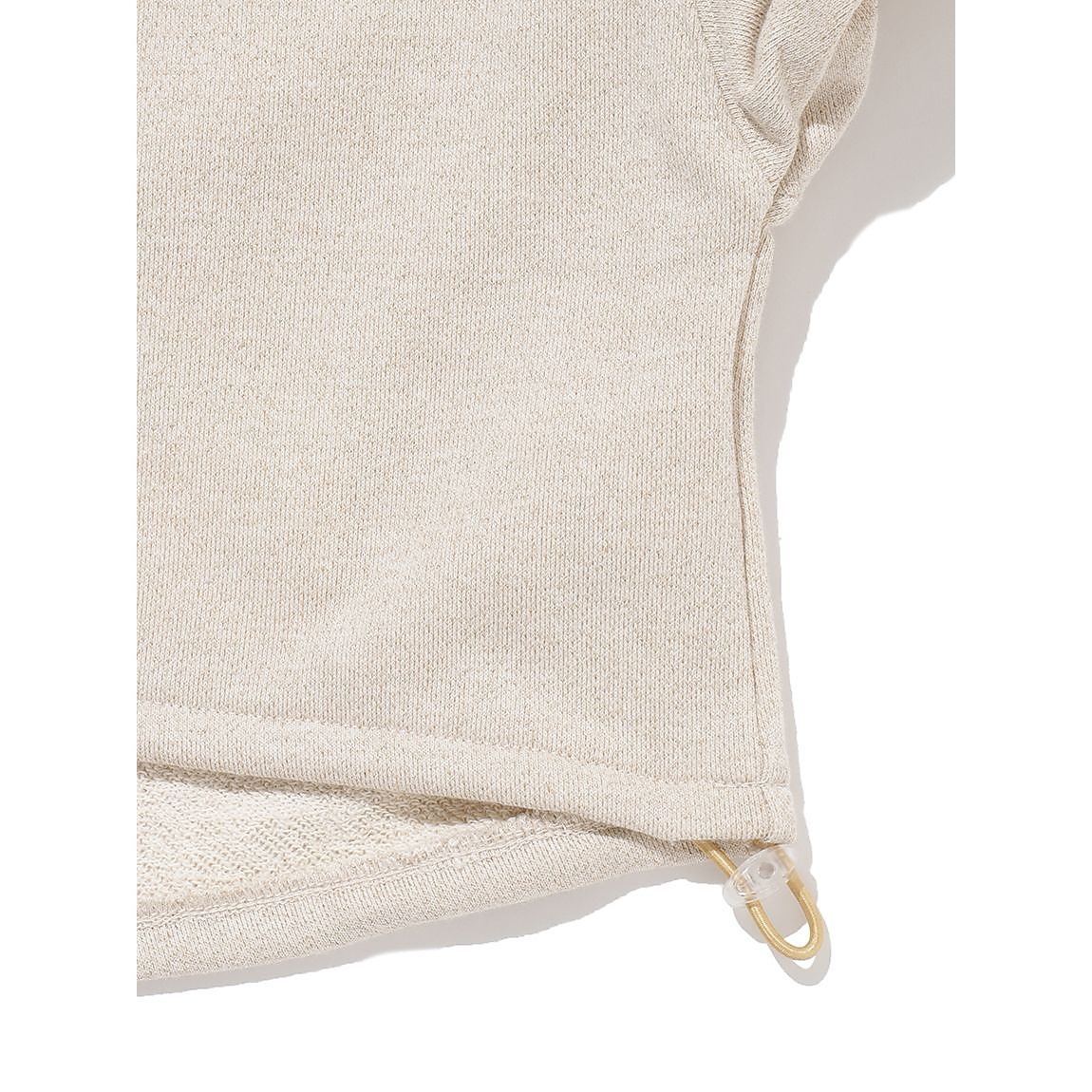 ラメ裏毛クロップドプルオーバー