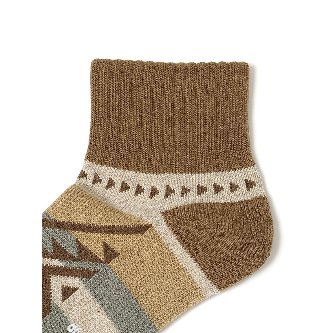 レディース ネイティブ柄ローゲージショートソックス